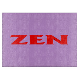 Tabla De Cortar Tablero de corte de vidrio de lilo rojo Zen