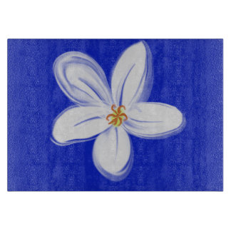 Tabla De Cortar Tablero de corte de vidrio decorativo con orquídea