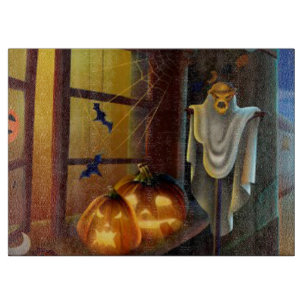 Tabla De Cortar Tablero de corte de vidrio decorativo de Halloween