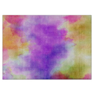 Tabla De Cortar Tablero de corte de vidrio decorativo multicolor