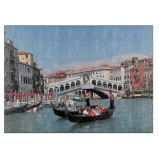 Tabla De Cortar Tablero de corte de vidrio del Canal de Venecia