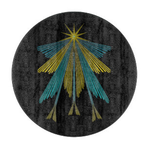Tabla De Cortar Tablero de corte de vidrio negro para estrellas de