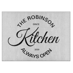 Tabla De Cortar Tablero de corte de vidrio - Nombre de familia