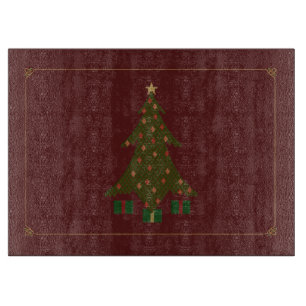 Tabla De Cortar Tablero de corte de vidrio para Navidades acolchad