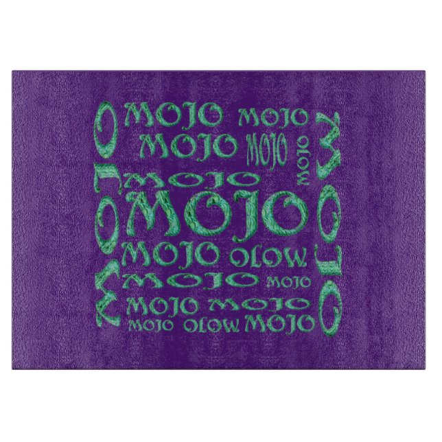 Tabla De Cortar Tablero de corte de vidrio púrpura Mojo (Anverso)