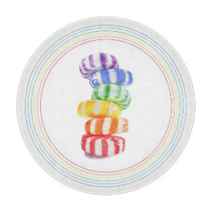 Tabla De Cortar Tablero de corte de vidrio redondo de 12" de CANDY