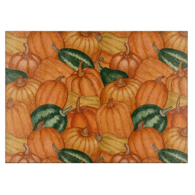 Tabla De Cortar Tablero de corte del patrón de calabaza (Anverso)