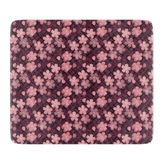 Tabla De Cortar Tablero de corte moderno con flores de cerezo rosa