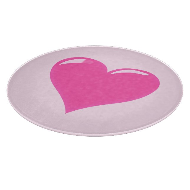 Tabla De Cortar Tablero de corte rosa con corazón - Personalizable (Borde)