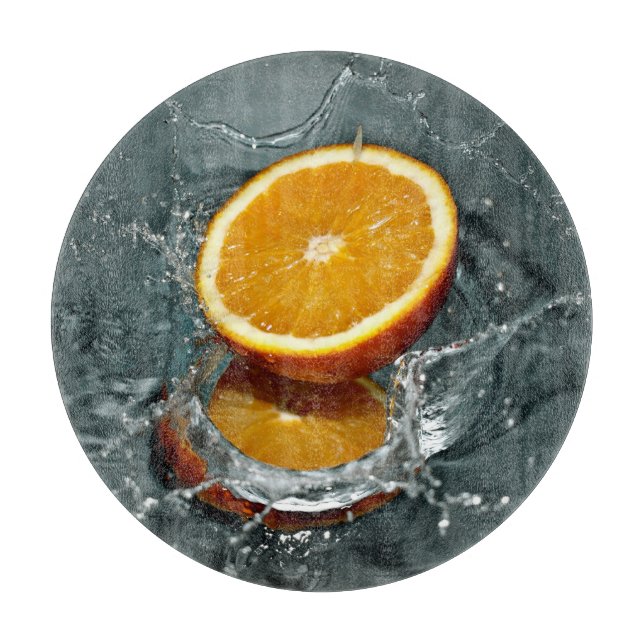 Tabla De Cortar Tablero de corte Splash naranja (Anverso)