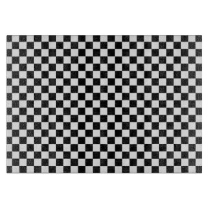 Tabla De Cortar Tablero de damas clásico blanco y negro por