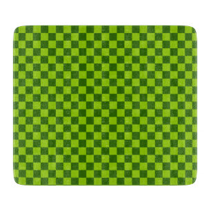 Tabla De Cortar Tablero de damas clásico de la combinación verde
