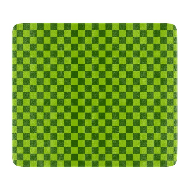 Tabla De Cortar Tablero de damas clásico de la combinación verde (Anverso)