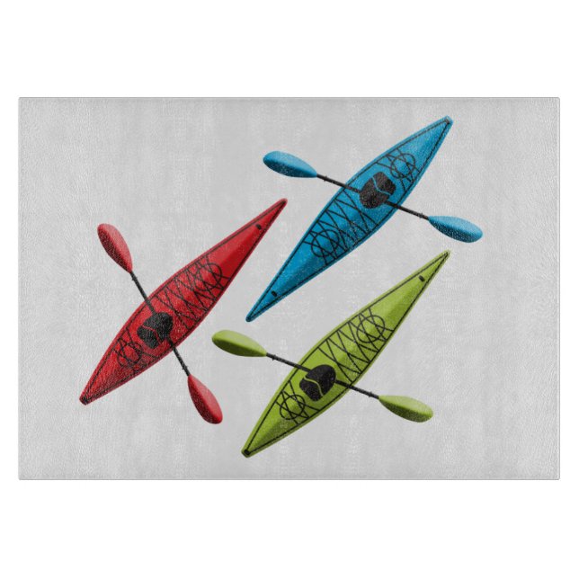 Tabla De Cortar Tablero de Kayaks (Anverso)