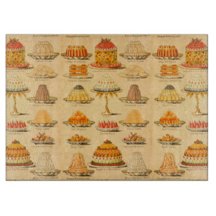 Tabla De Cortar Tablero de lona rosa de postre vintage