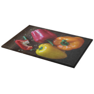 Tabla De Cortar Tablero de pimientos coloridos