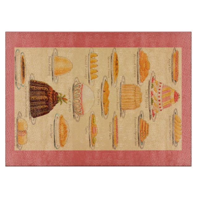 Tabla De Cortar Tablero de postres de época (Anverso)