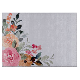 Tabla De Cortar Tablero de taladros de flores de colores silvestre