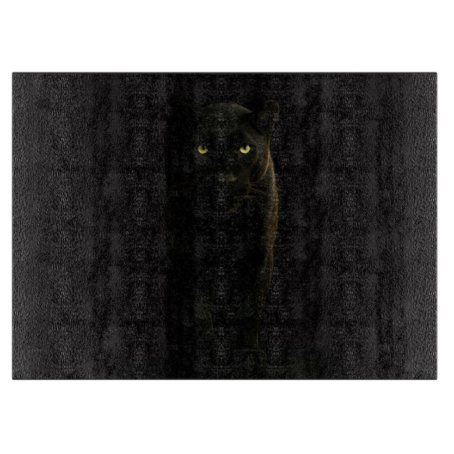 Tabla De Cortar Tablero de vidrio Black 4 Luxe Black Panther (Anverso)