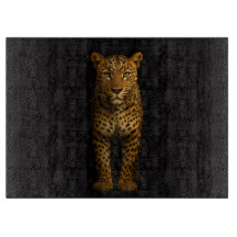 Tablero de vidrio Black 4 Luxe Majestic Leopard