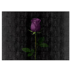 Tabla De Cortar Tablero de vidrio Black 4 Luxe Rosa Violeta Real