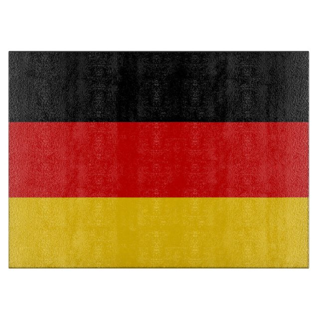 Tabla De Cortar Tablero de vidrio con bandera de Alemania (Anverso)
