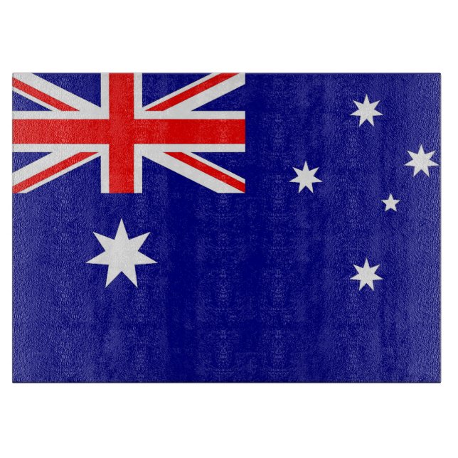 Tabla De Cortar Tablero de vidrio con bandera de Australia (Anverso)