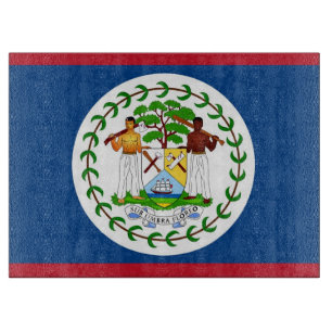 Tabla De Cortar Tablero de vidrio con bandera de Belice