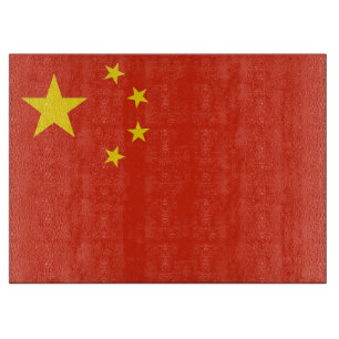 Tabla De Cortar Tablero de vidrio con bandera de China