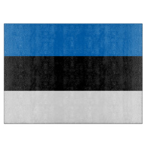 Tabla De Cortar Tablero de vidrio con bandera de Estonia