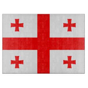 Tabla De Cortar Tablero de vidrio con bandera de Georgia