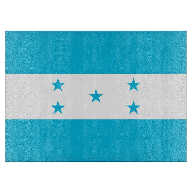 Tabla De Cortar Tablero de vidrio con bandera de Honduras (Anverso)