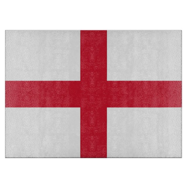 Tabla De Cortar Tablero de vidrio con bandera de Inglaterra (Anverso)