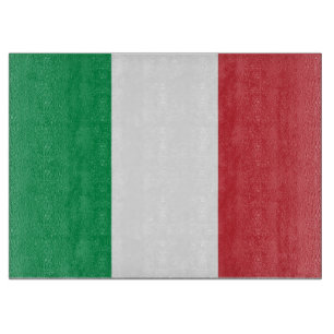 Tabla De Cortar Tablero de vidrio con bandera de Italia