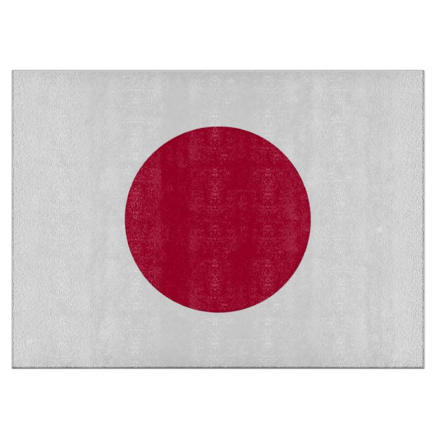Tabla De Cortar Tablero de vidrio con bandera de Japón (Anverso)