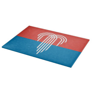 Tabla De Cortar Tablero de vidrio con bandera de Kansas City