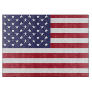 Tabla De Cortar Tablero de vidrio con bandera de los Estados Unido