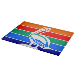 Tabla De Cortar Tablero de vidrio con bandera de San Petersburgo