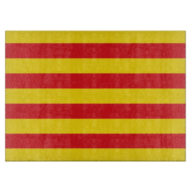 Tabla De Cortar Tablero patriótico con bandera catalana (Anverso)