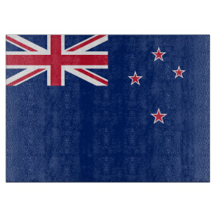 Tabla De Cortar Tablero patriótico con bandera de Nueva Zelanda
