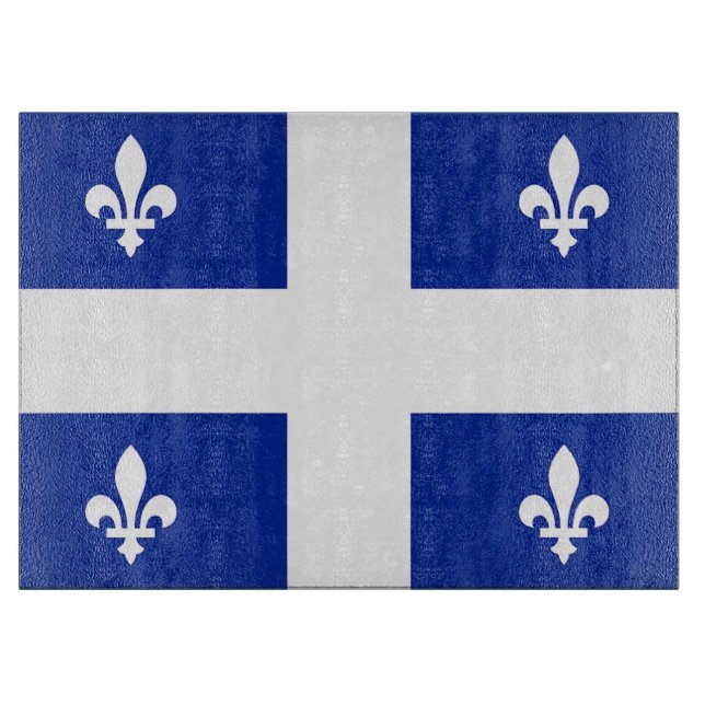 Tabla De Cortar Tablero patriótico con bandera de Quebec (Anverso)