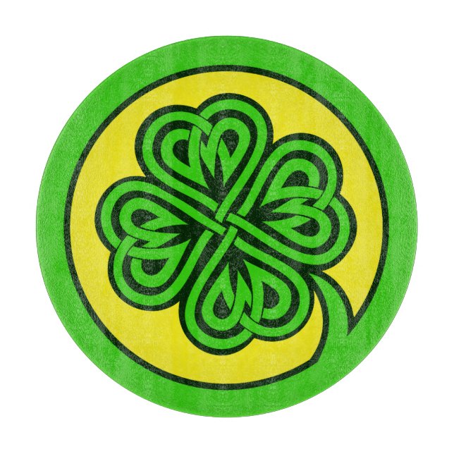 Tabla De Cortar Tablero tribal de Shamrock (Anverso)