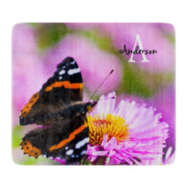 Tabla De Cortar Tablón de cortar de vidrio de mariposa Almirante R