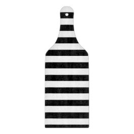 Tabla De Cortar Tablón de corte de vidrio con rayas negras y blanc