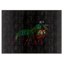 Tablón de corte de vidrio negro 4 Luxe con camarón