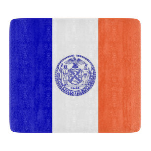 Tabla De Cortar Tablón de corte de vidrio pequeño con bandera de l