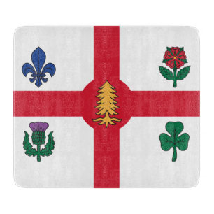 Tabla De Cortar Tablón de corte de vidrio pequeño con la bandera d