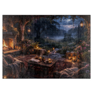 Tabla De Cortar Tablón de corte de vidrio Rose Meadow Hearth Terra