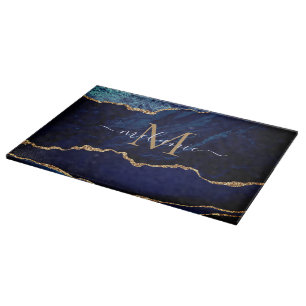 Tabla De Cortar Tablón de corte personalizado con nombre en azul m