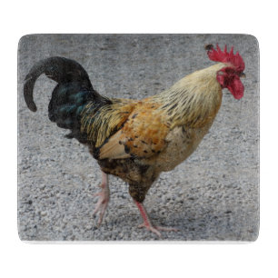 Tabla De Cortar Tajadera de cristal del gallo